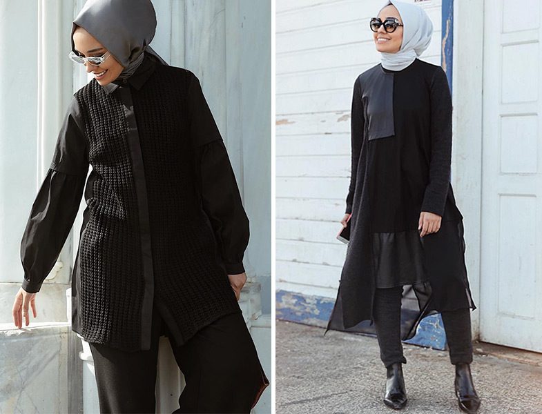 Almarwahblack Siyah Tunik Modelleri