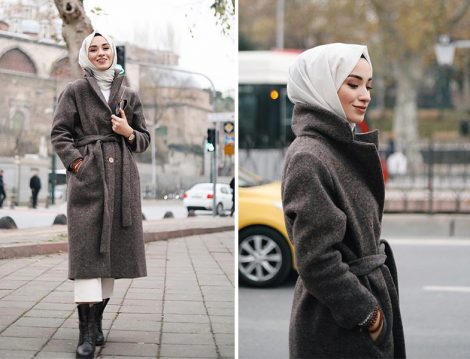 Gri Paltolarla İkonik Kombinler
