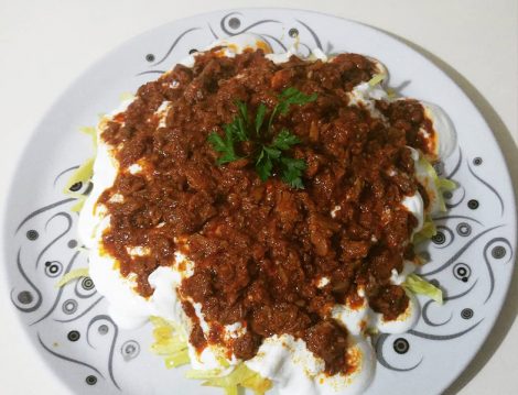 Kıymalı Çökertme Kebabı