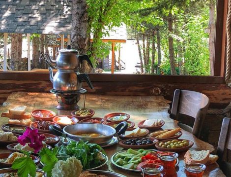 Mengen Çiftlik Et Mangal Bahçede Kahvaltı