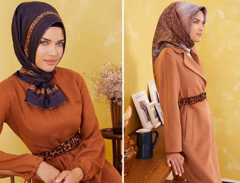 Armine Leopar Desen Eşarp ve Şal Modelleri