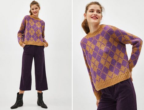 Bershka Baklava Desen Kazak