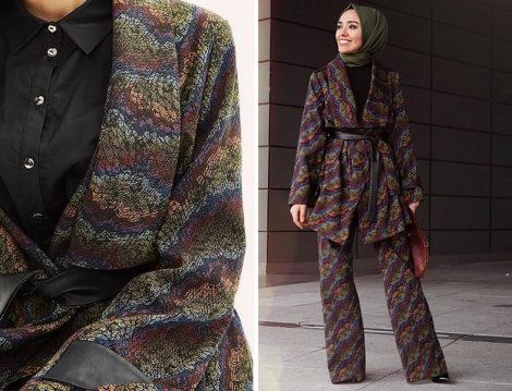 Karışık Renkli Ceket Pantolon Takım