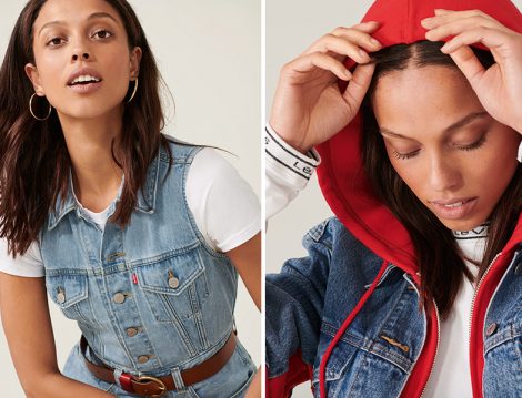 Levi’s® 2019 İlkbahar Kapüşonlu Mont ve Kot Kolsuz Elbise