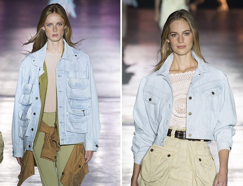 Alberta Ferretti 2019 İlkbahar Yaz Denim Ceket