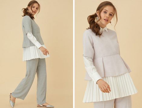 Kayra Pilise Detaylı Tunik Pantolon Takım