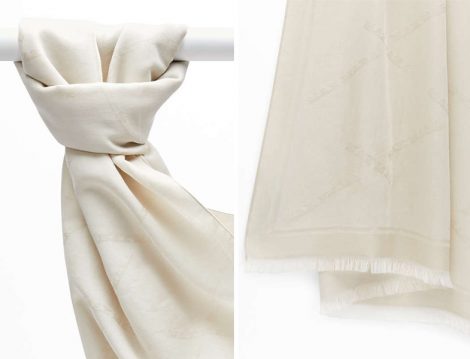 MaxMara 2019 Yaz Pamuklu Beyaz Şal