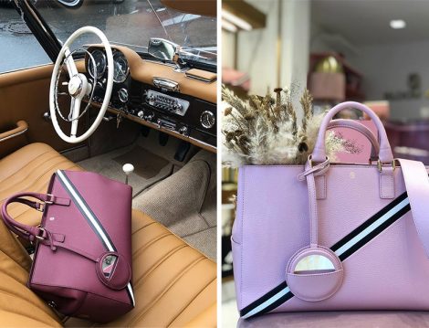 Bloomsbury Signature Tote Bag Pembe ve Mor Renk Çanta