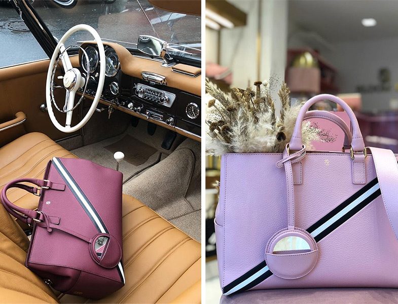 Bloomsbury Signature Tote Bag Pembe ve Mor Renk Çanta