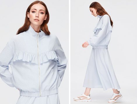 Pure 2019 İlkbahar Yaz Bomber Ceket ve Etek