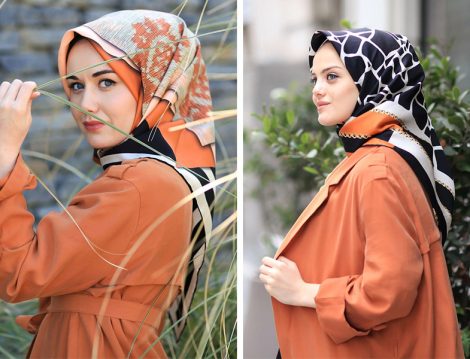 Silk Home Desenli Eşarp Modelleri