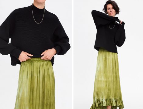 Zara Batik Baskılı Etek