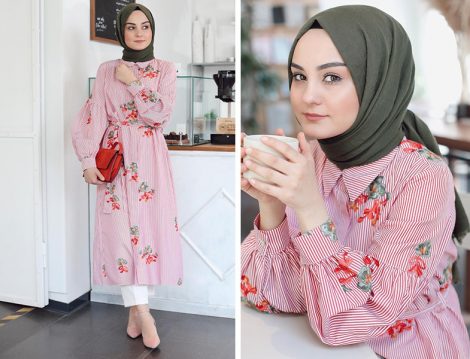 He-Qa Floral Desenli Tunik