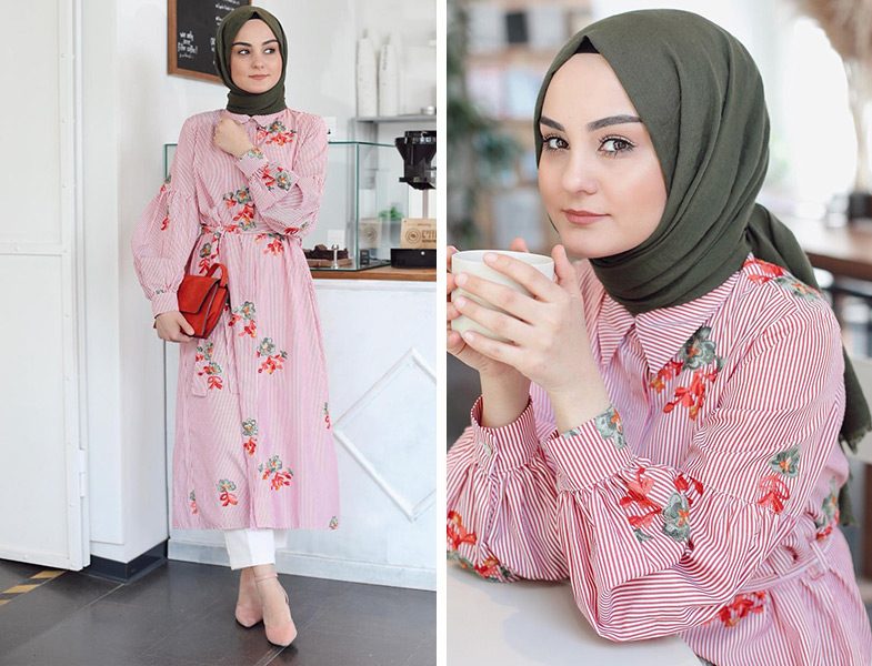 He-Qa Floral Desenli Tunik