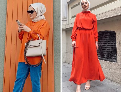 Kadriye Baştürk Mercan Rengi Elbise ve Tunik Modeli
