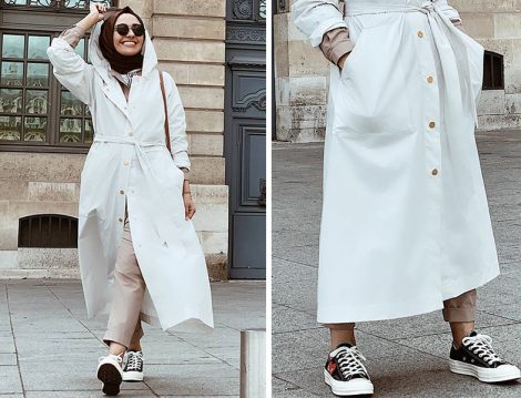 Cloche Kapüşonlu Trenç