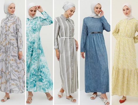 Benin İndirimli Tesettür Elbise Modelleri