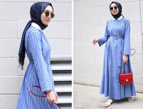 Elif Doğan Marin Stil Elbise Kombini