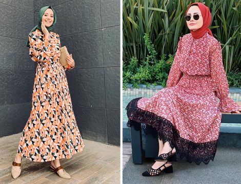 Fahhar Design Çiçekli Elbise ve Liolle Desenli Elbise