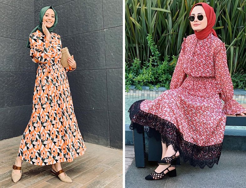 Fahhar Design Çiçekli Elbise ve Liolle Desenli Elbise