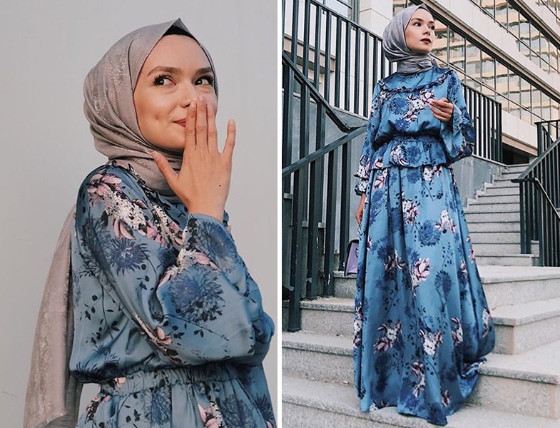 Mizalle Desenli Elbise
