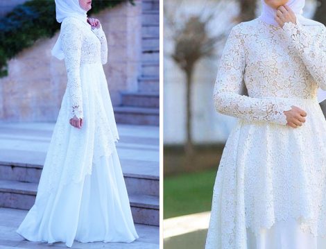 Annah Hariri Dantel Abiye Elbise