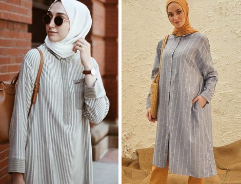 Cizgili Tunik