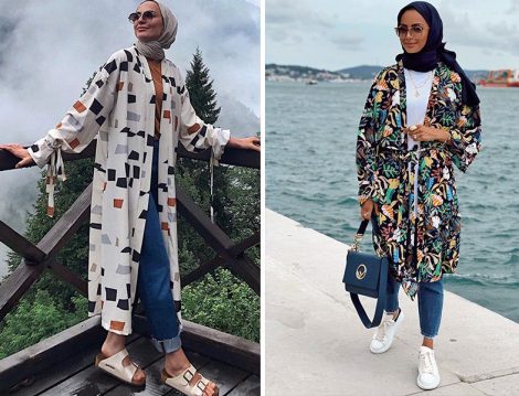 Desenli Kimono