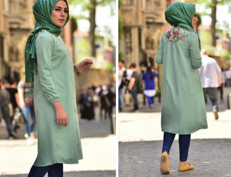 Gestuel Design Yeşil Bahar Tunik