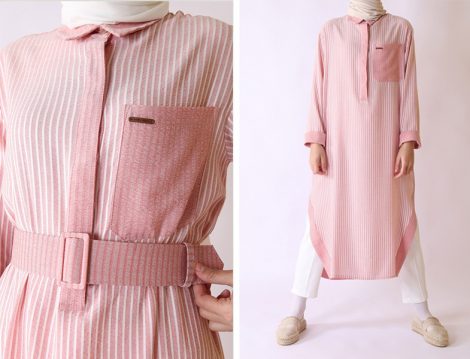 HE-QA Pembe Natural Tunik