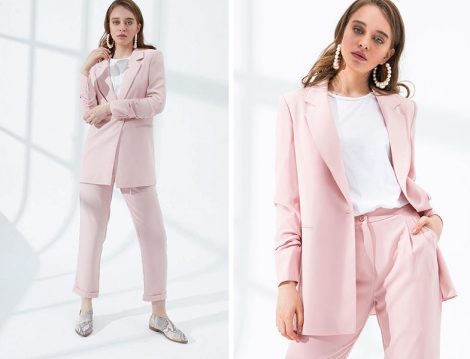 Shesea Official Pembe Pantolon Ceket Takım