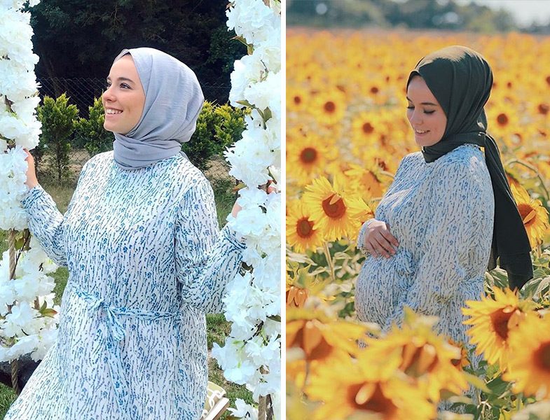 Zümra Bolat Tesettür Hamile Elbise Kombini