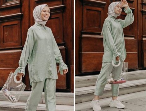 BRTC Design Mint Tunik Pantolon İkili Takım