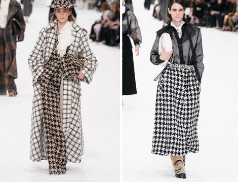 Chanel Balık Sırtı Manto - Kaz Ayağı Desen Etek ve Pantolon