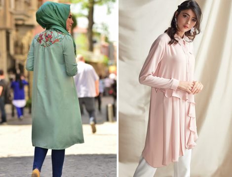 Gestuel Design Yeşil Tunik - Nurbanu Kural Pudra Tunik