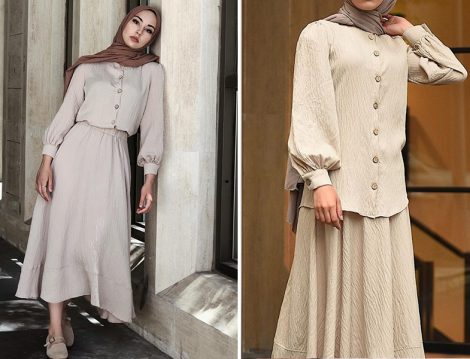 Hooop Store Bej Etek & Bluz Takım