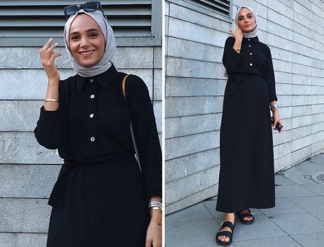 Hülya İnce Siyah Elbise