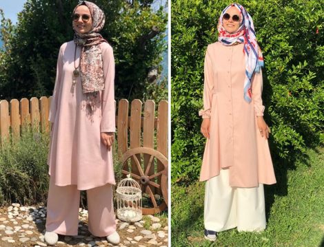 Kübra Biriktir 2019 Yaz Tunik Pantolon Takım