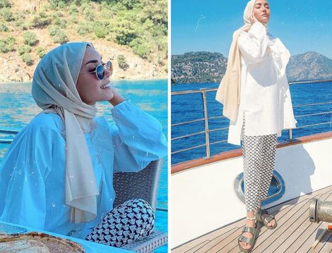 Manila Desenli Pantolon Beyaz Gömlek