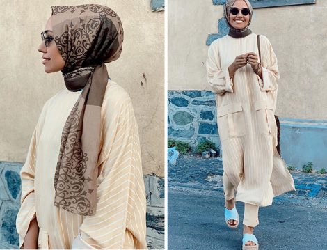 Qooq Store Uzun Çizgili Tunik