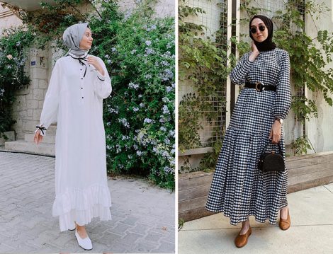 Shesea Official Beyaz Elbise - Fahhar Design Pötikare Desenli Elbise