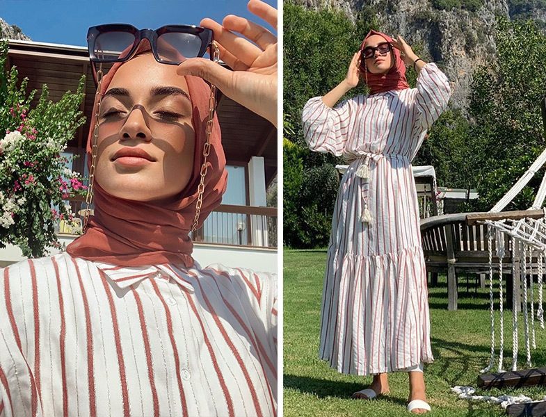 Suud Collectıon Çizgili Elbise