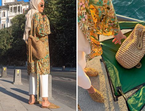 Touche Kimono - Zara Terlik - Örgü Çanta Kombini