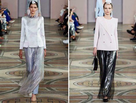 Armani Privé 2019 Couture Tüllü Saten Etek
