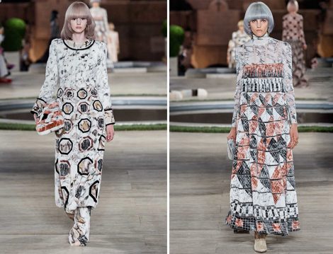 Fendi Fall 2019 Couture Desenli Elbise