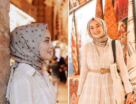 Maviden Motif Desenli Şal