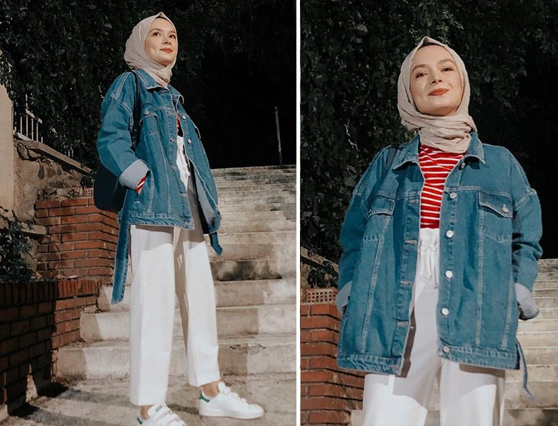 Şüheda Türkoğlu Denim Ceket Kombini