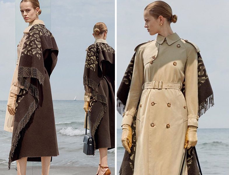 Burberry 2019-2020 Kaşmir Battaniye Detaylı Trençkot