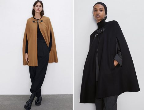 Zara 2019-2020 Cepli Uzun Panço/Kaban