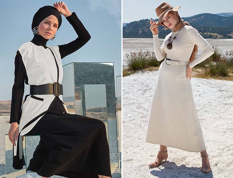 Alvina 2019-20 Sonbahar Kış Elbise ve Panço